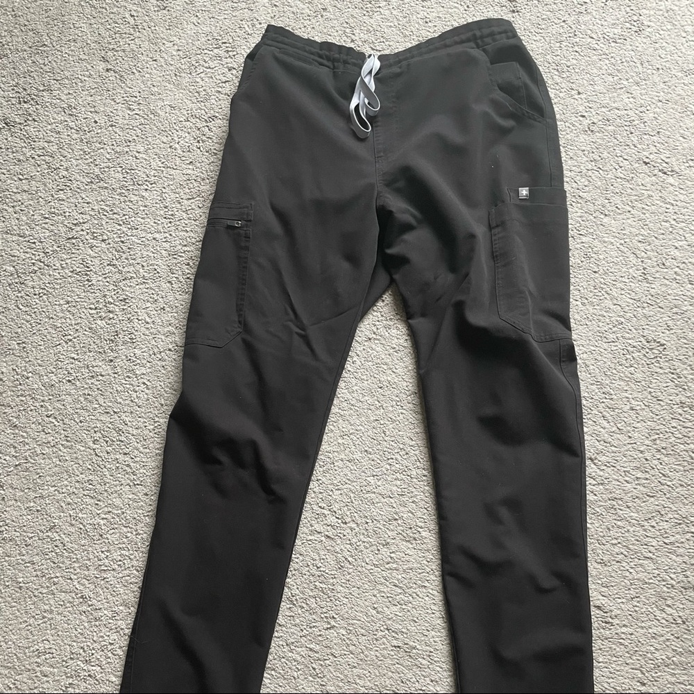 Figs Yola Scrub Bottoms- Black Medium Tall